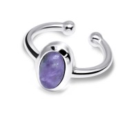Charoite Oval Shape Ear Cuff EC-1131